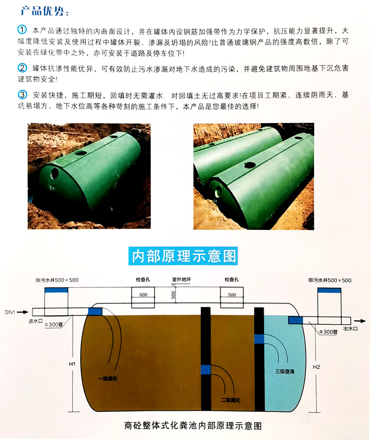 天峻玻璃钢化粪池